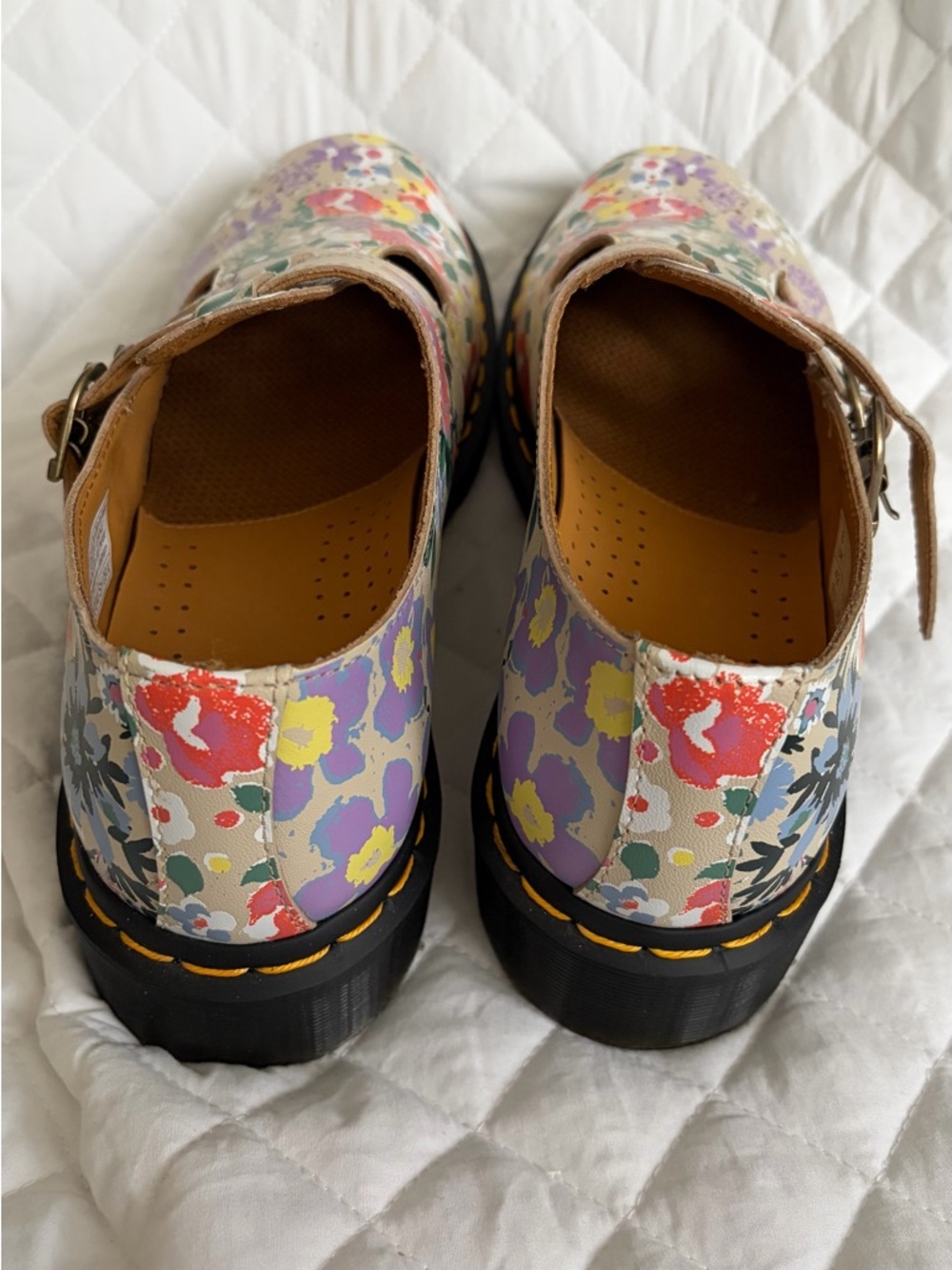 Dr. Martens Tan Leather Mary Jane Shoes - Picture 5 of 8